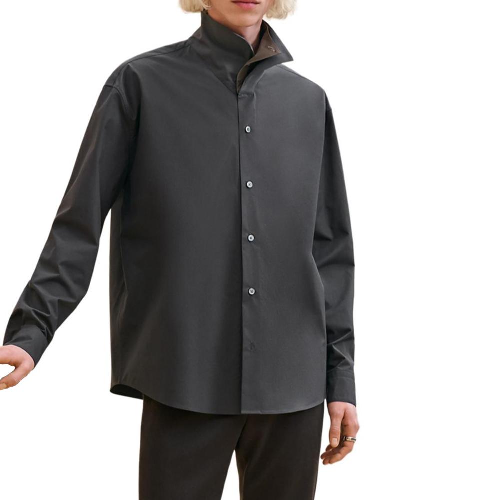 Hermes Hermes Shirts Men Dark Gray