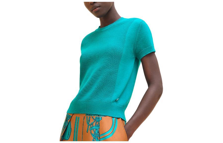 Hermes Hermes SS24 Cashmere Sweater Women's Sapphire Green