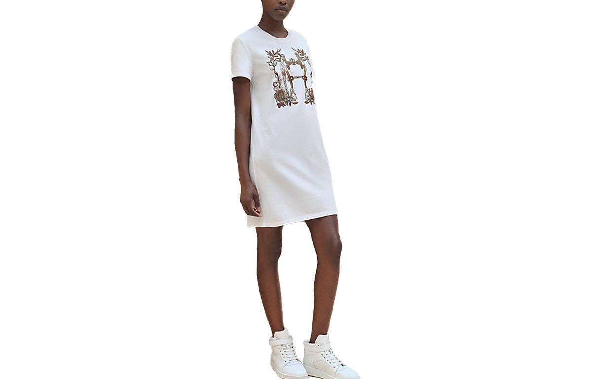 Hermes Hermes Short-Sleeved Dresses Women's White