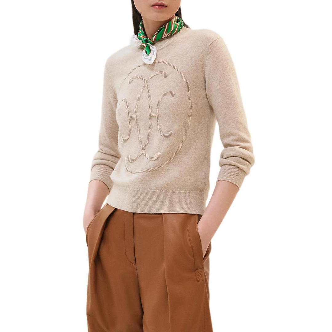Hermes Hermes Cashmere Sweater Women's Beige