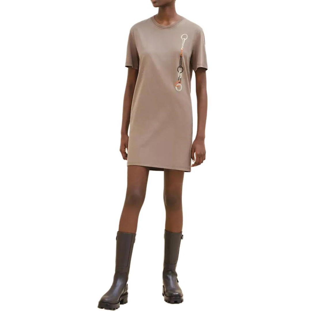 Hermes Hermes Short-Sleeved Dresses Women's Taupe
