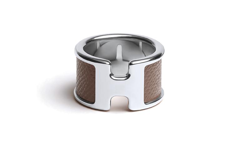 Hermes Hermes Calfskin Rings Women's Dark Brown