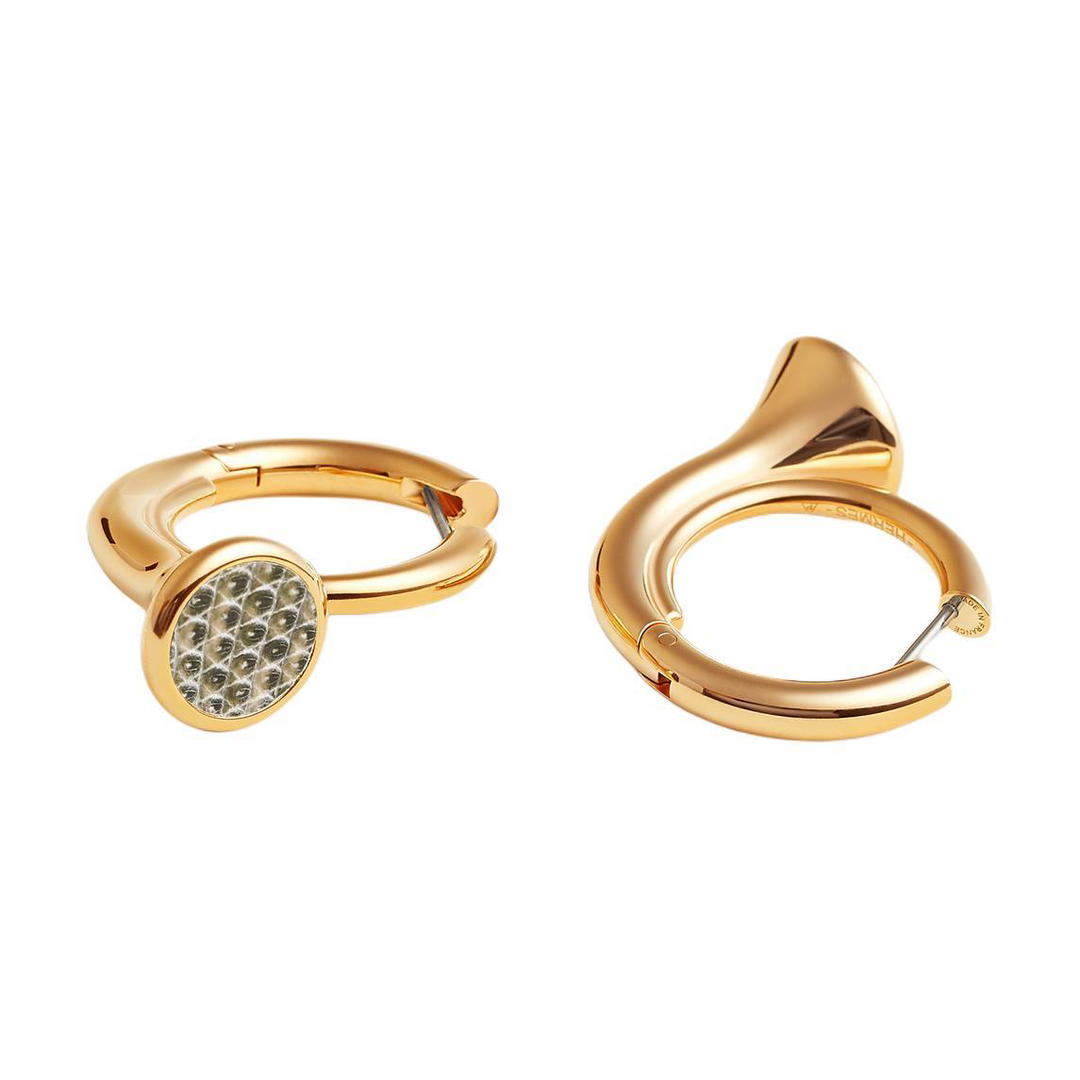Hermes Hermes Gold Plated Earrings Unisex Gold