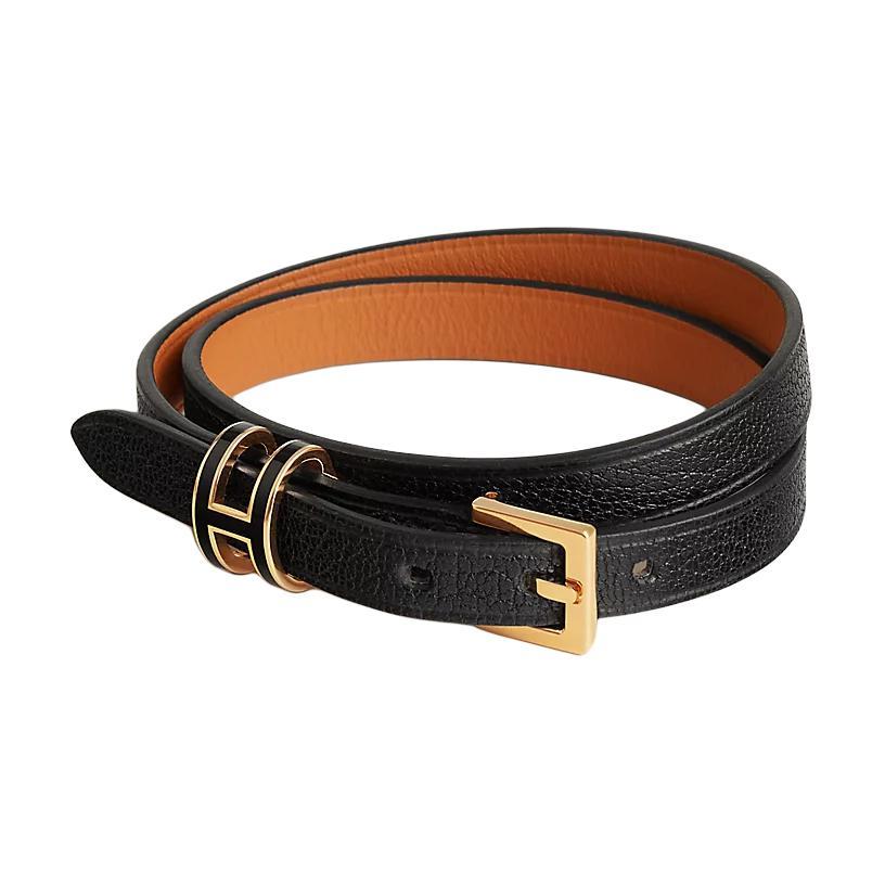 Hermes Hermes Goatskin Bracelets Women's Black