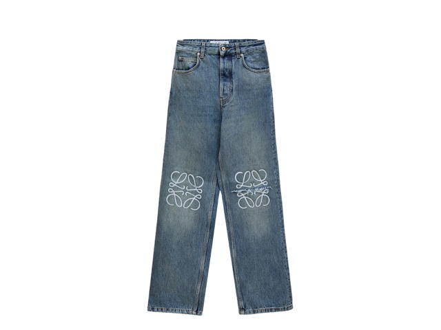 Loewe Loewe Anagram Baggy Jeans In Washed Denim - view 1