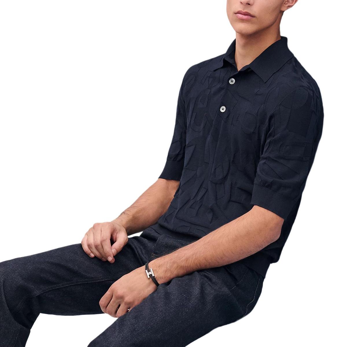Hermes Hermes Polo Shirt Men's Marine Blue