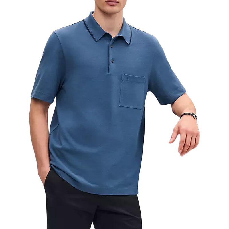 Hermes Hermes SS25 Polo Shirt Men's Dark Blue