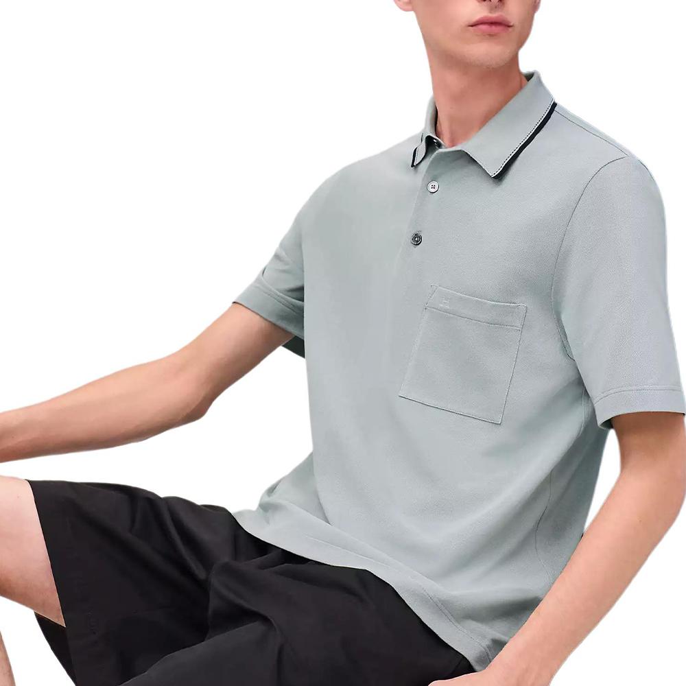 Hermes Hermes Polo Shirts Men Cyan