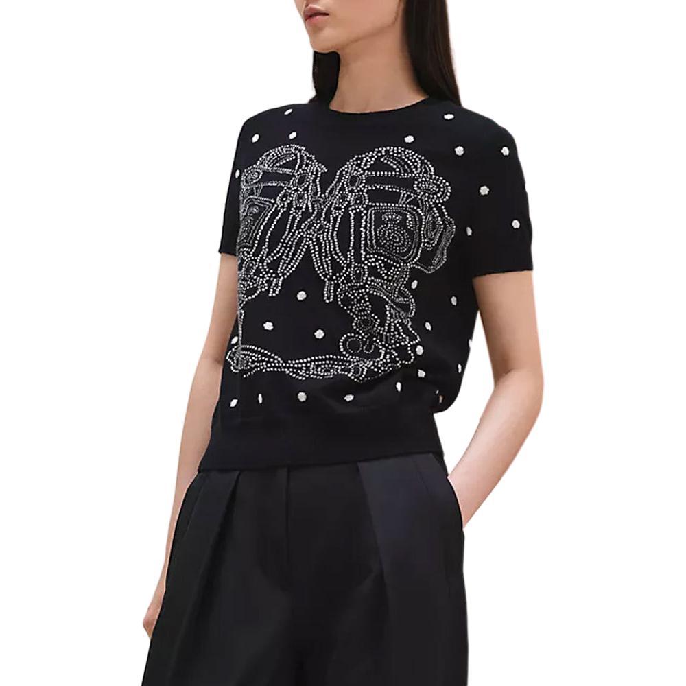 Hermes Hermes Cashmere Sweater Women's Blue Black