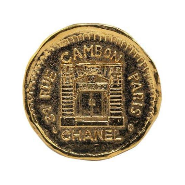 Chanel Chanel 1970-1980 Plated 31 Rue Cambon Costume Brooch