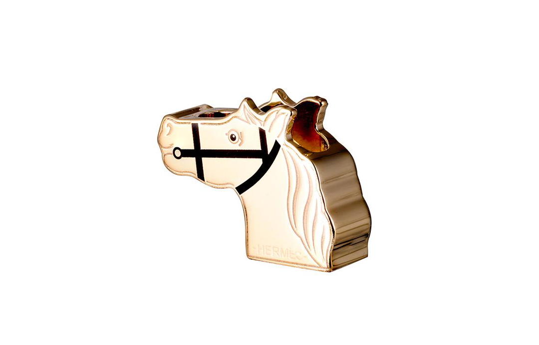 Hermes Hermes Accessories Unisex Light Gold/Lacquered Finish Black