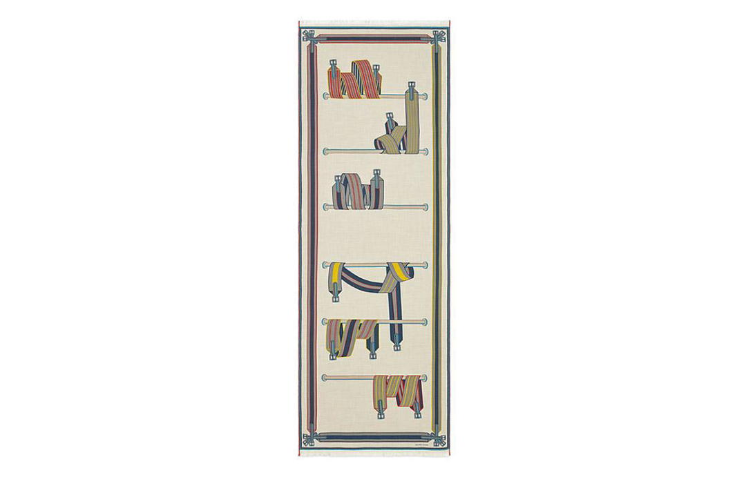 Hermes Hermes Silk Scarves Unisex Gray