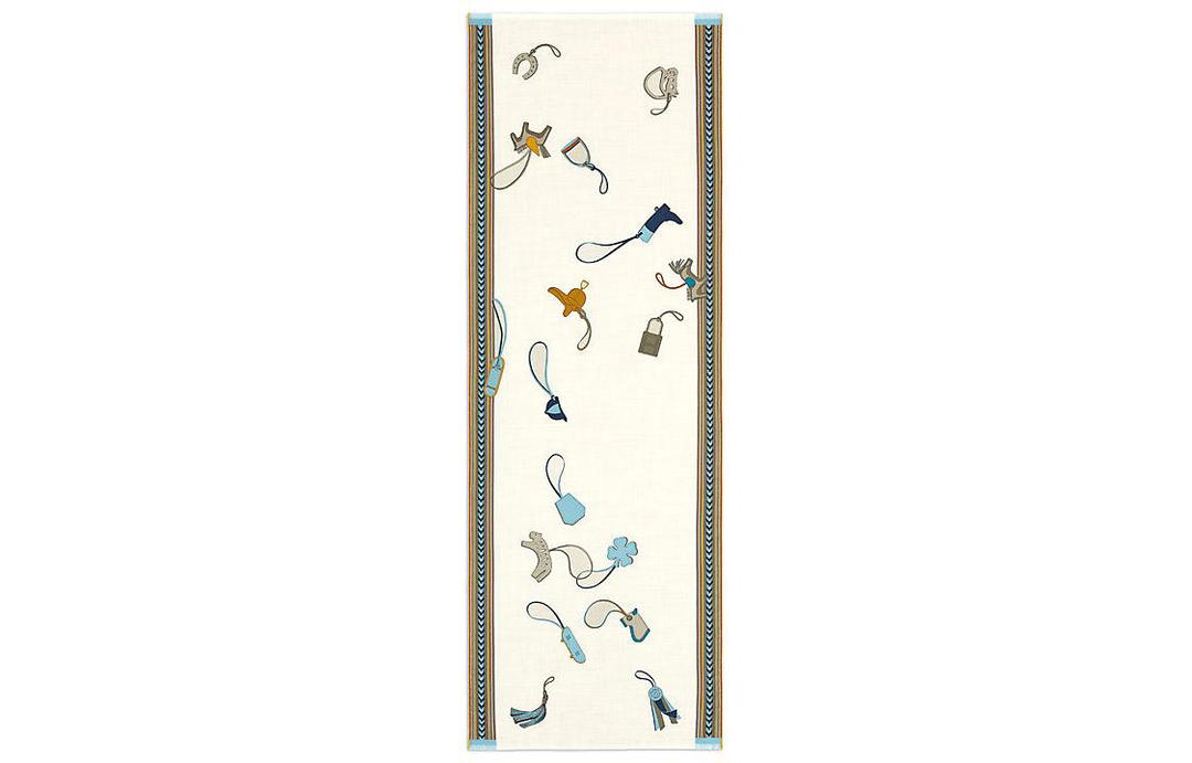 Hermes Hermes Silk Scarves Men Beige