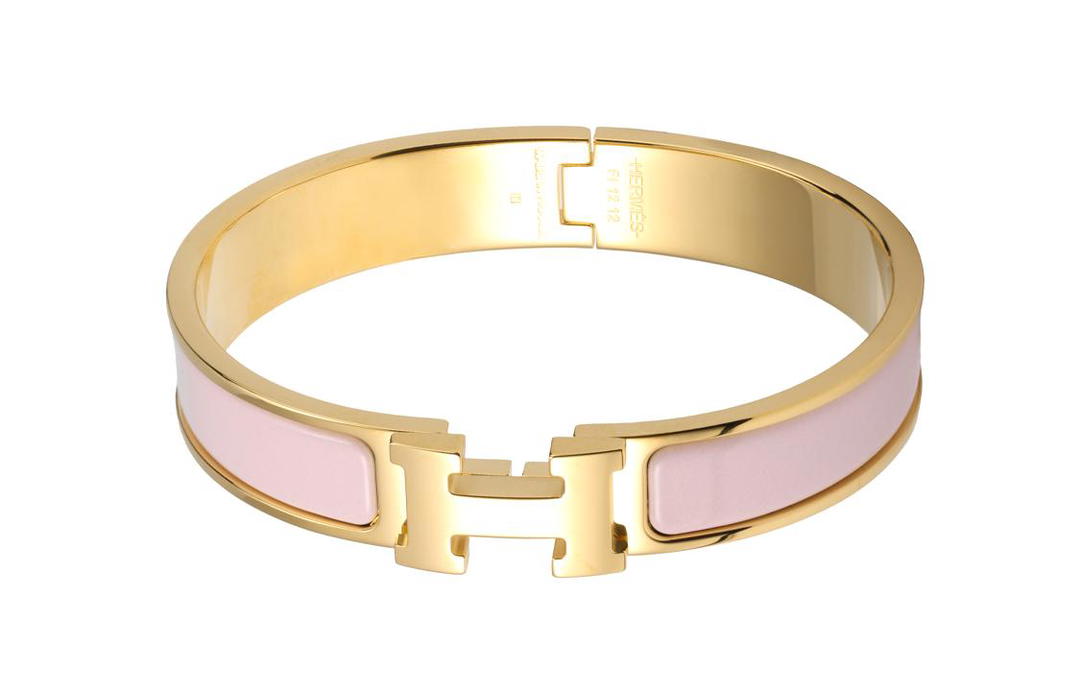 Hermes Hermes Gold Plated Bangles Women's Gold Pink