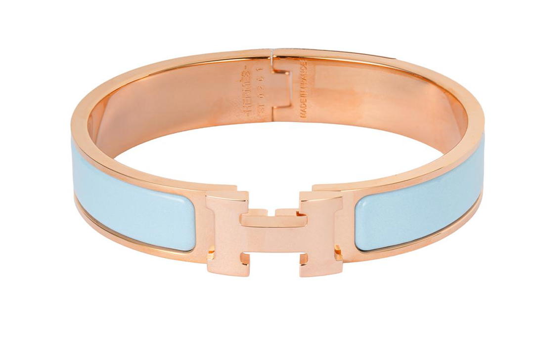 Hermes Hermes Gold-Plated Bangles Women's Blue