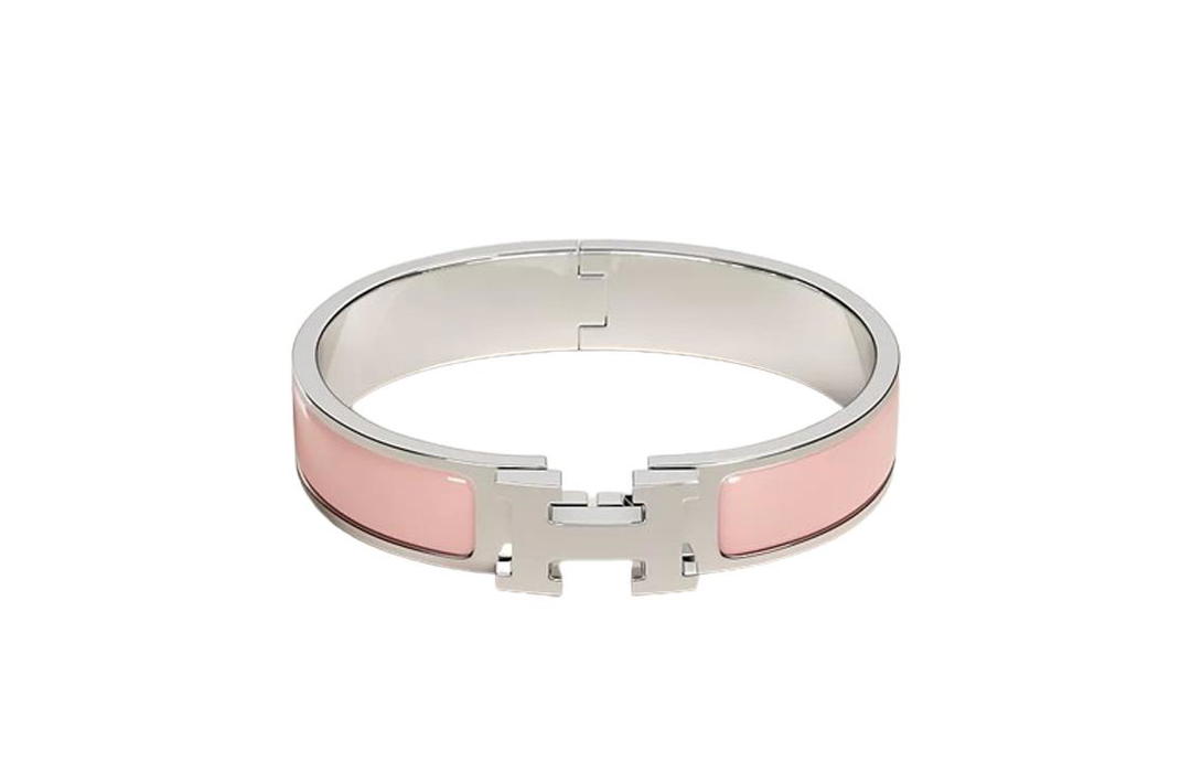 Hermes Hermes Silver Bangles Women's Pink