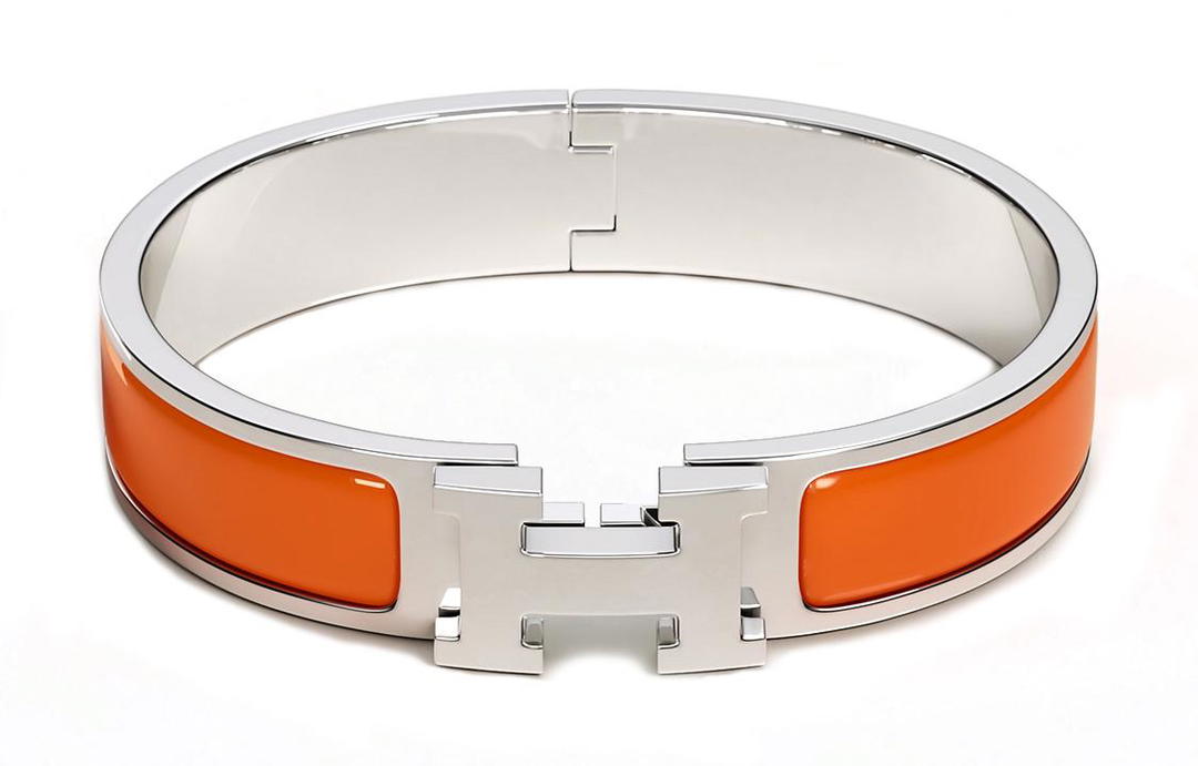 Hermes Hermes Bracelet Narrow Clic Clac H Enamel Gm Orange