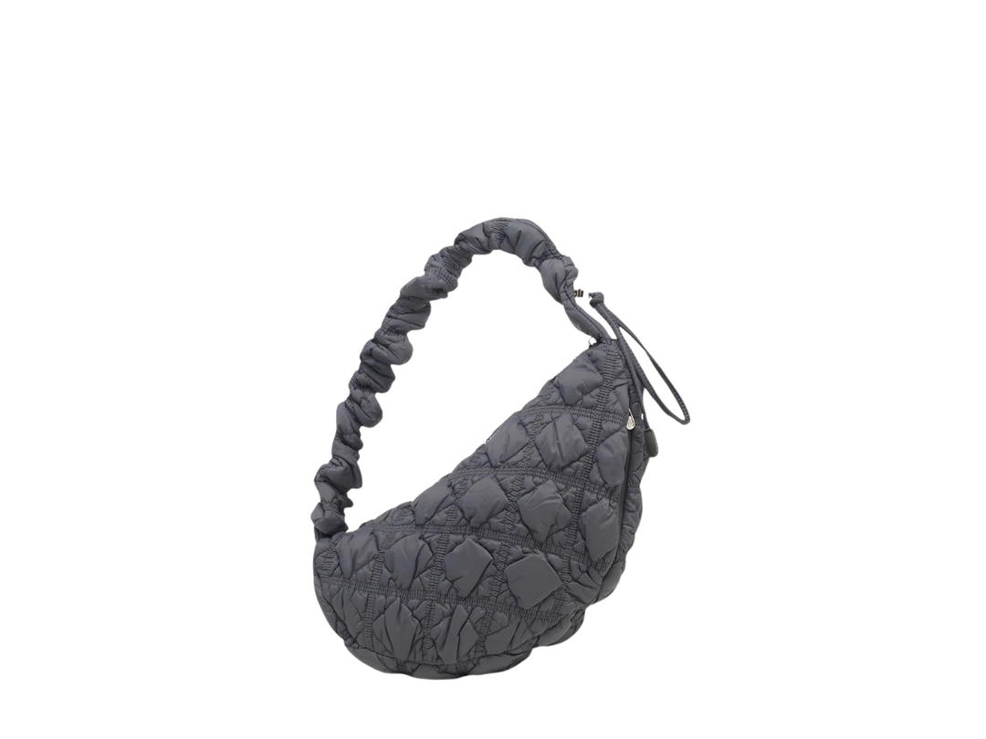 Carlyn Carlyn Cozy M In Nylon With Silver Hardware Charcoal