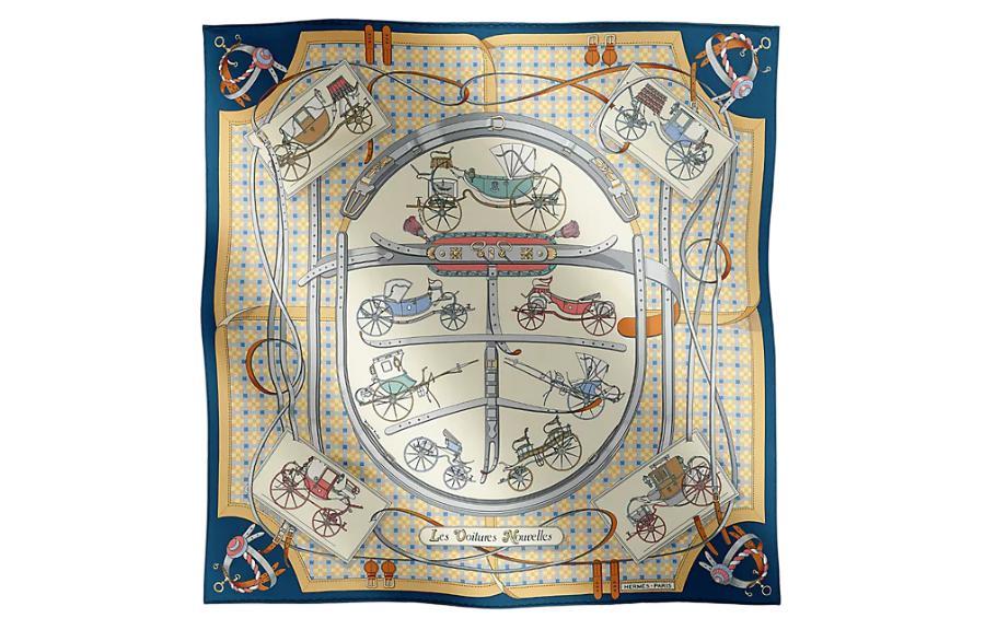 Hermes Hermes Silk Scarves Women's Marine Blue