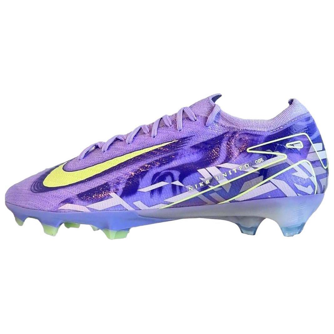 Nike Nike Anti Slip Wear Resistant Soccer Shoes Unisex Purple Green
