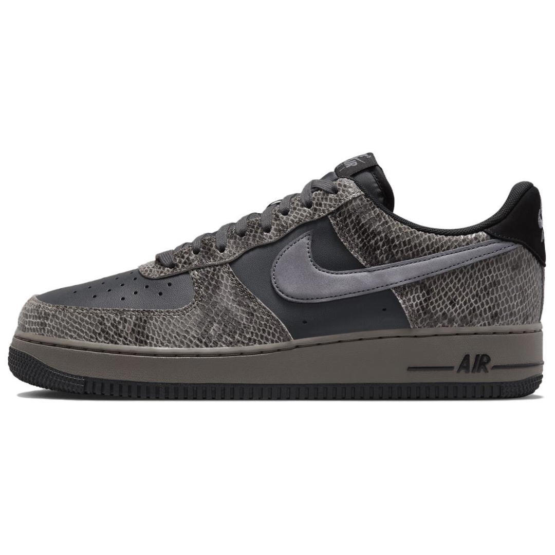 Nike Nike Air Force 1 Anti Slip Wear Resistant Low Top Skateboard Shoes Unisex Black Gray