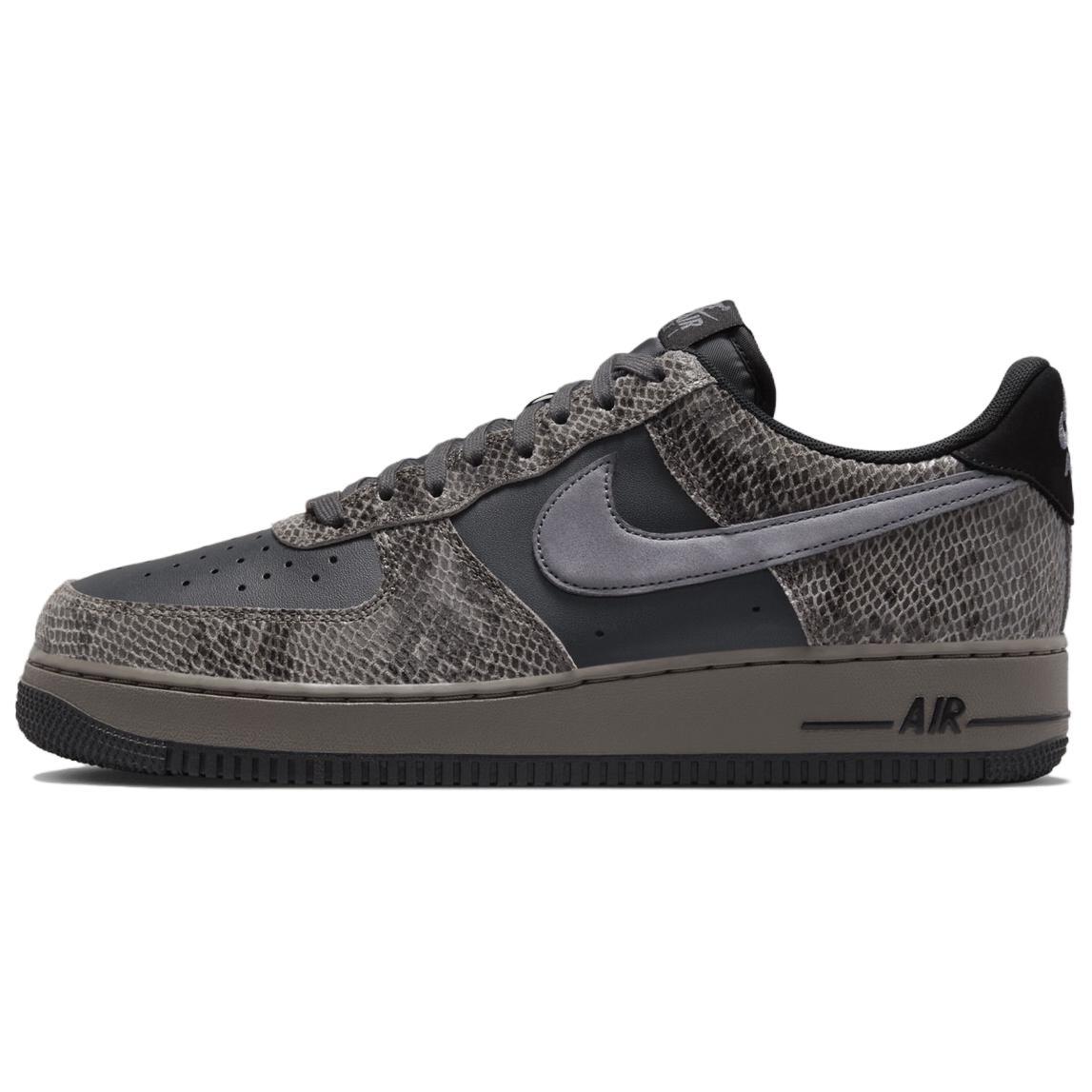 Nike Nike Air Force 1 Anti Slip Wear Resistant Low Top Skateboard Shoes Unisex Black Gray