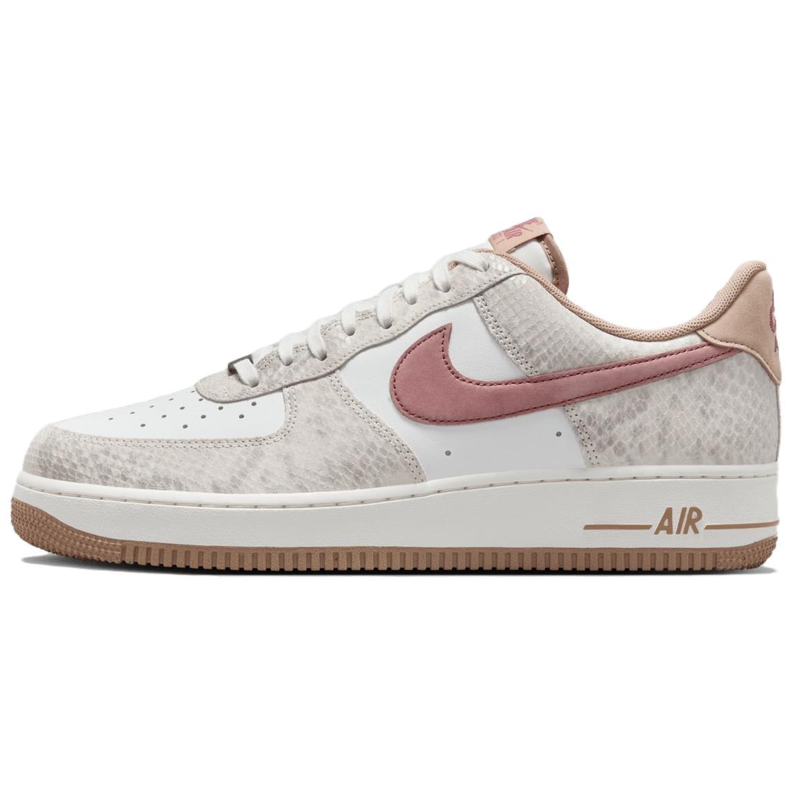 Nike Nike Air Force 1 Anti Slip Wear Resistant Low Top Skateboard Shoes Unisex White Brown