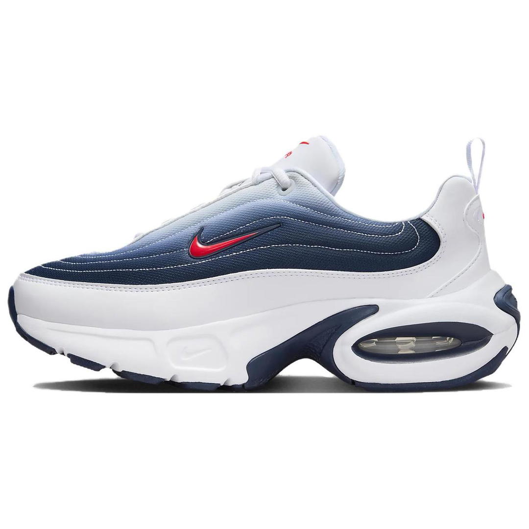 Nike Nike Air Max Portal Anti Slip Wear Resistant Low Top Running Shoes Unisex White Blue