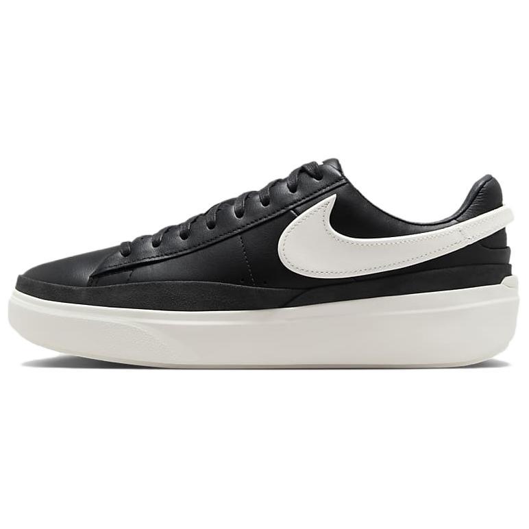 Nike Nike Blazer Anti Slip Wear Resistant Low Top Skateboard Shoes Men's Black White