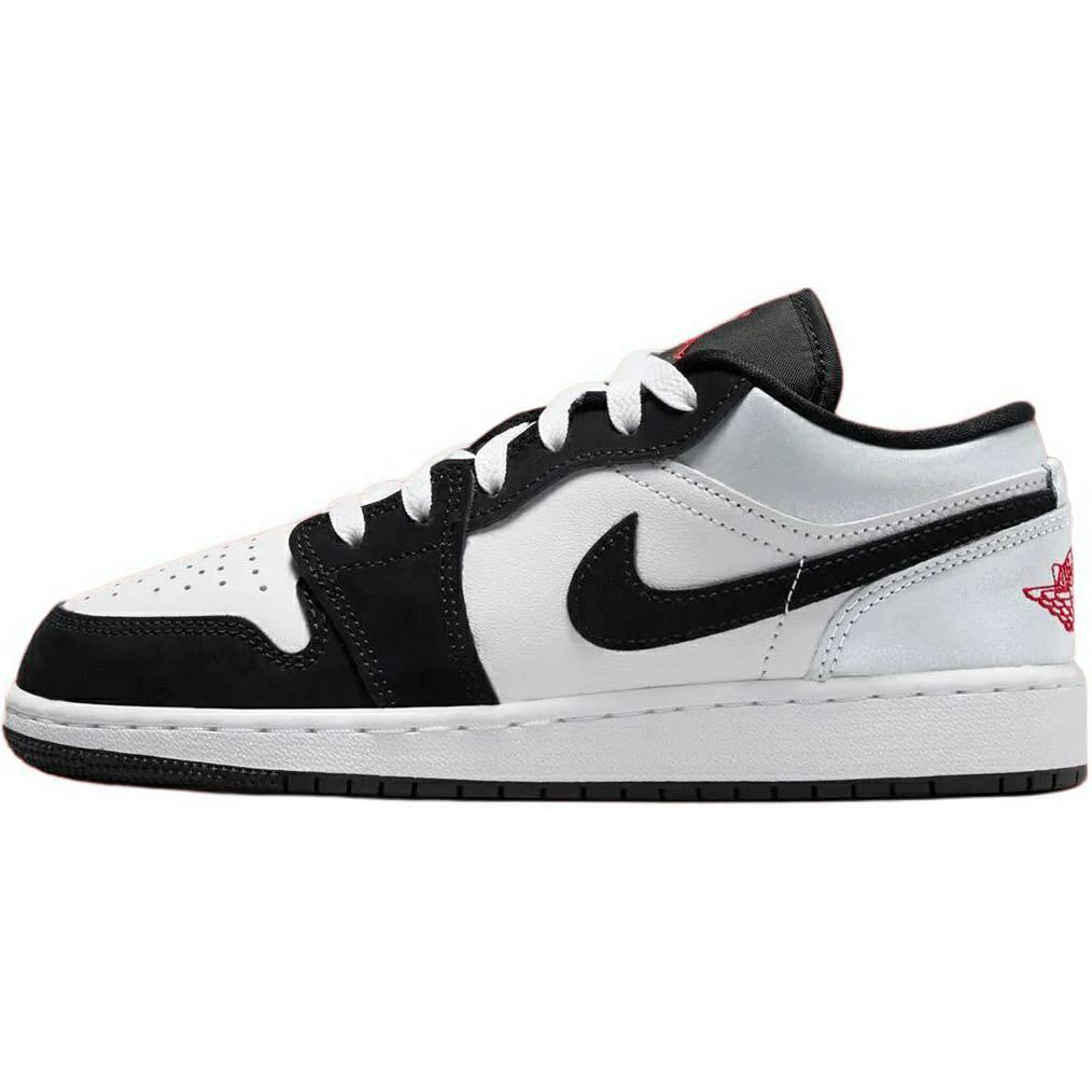 Jordan Jordan Air Jordan 1 Anti Slip Wear Resistant Low Top Children's Basketball Shoes Black White Teenagers