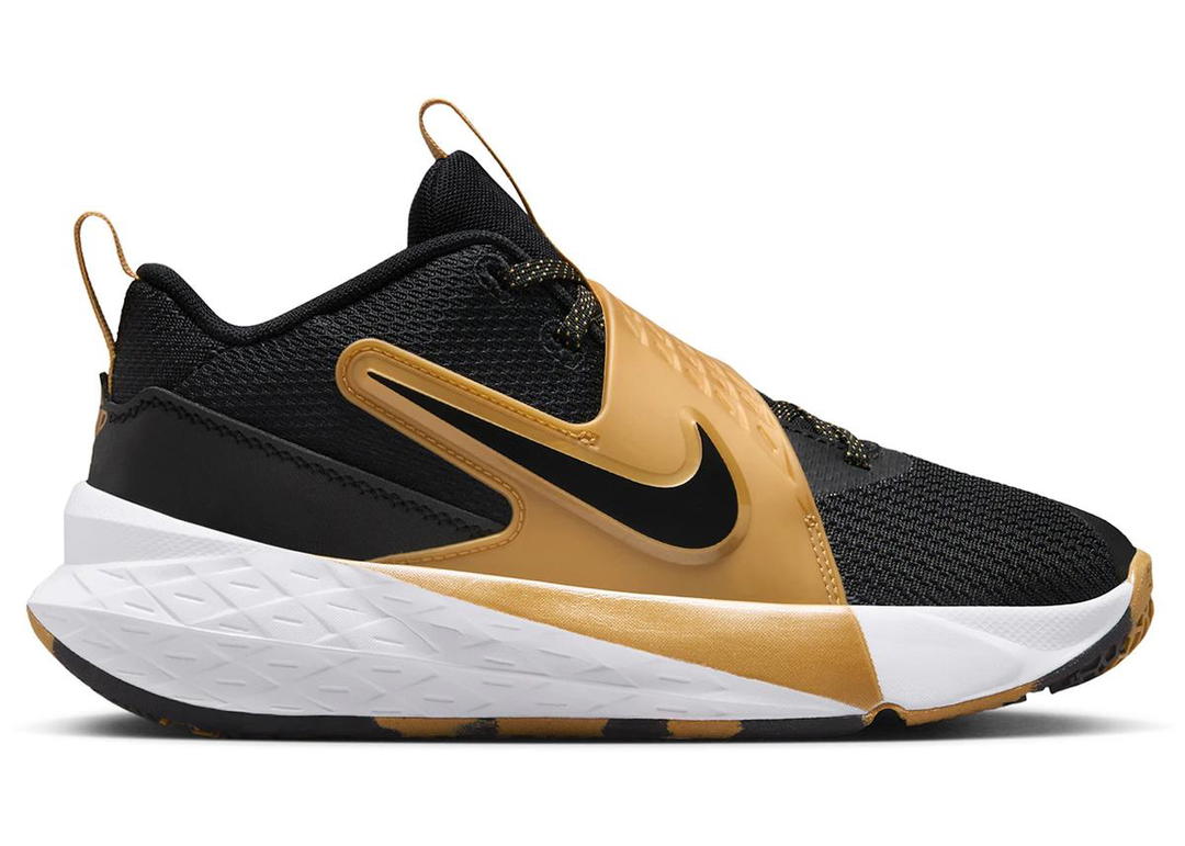 Nike Nike Team Hustle D 12 Black Metallic Gold White (GS)