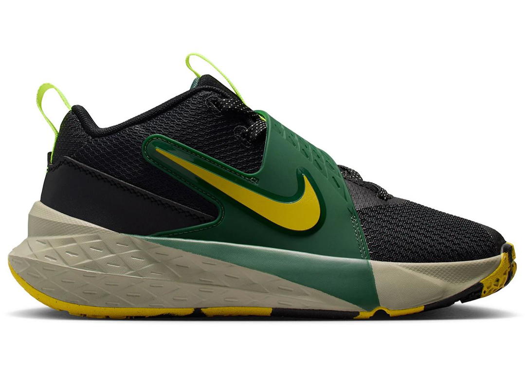 Nike Nike Team Hustle D 12 Black Fir Light Army Bright Citron (GS)