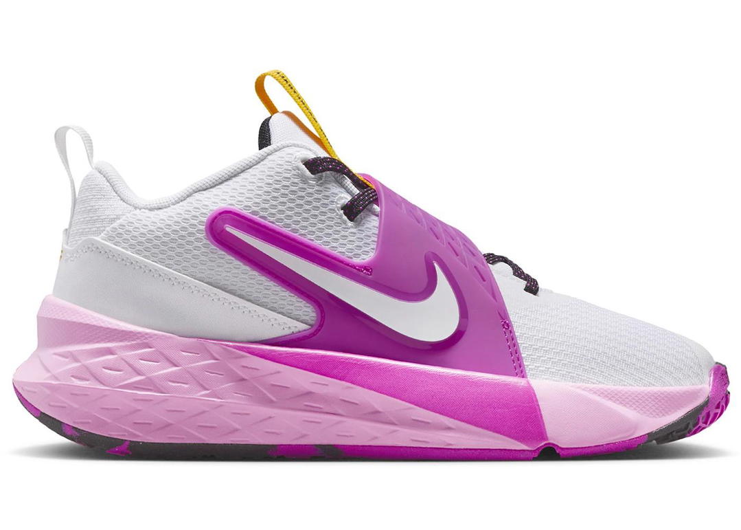 Nike Nike Team Hustle D 12 White Gold Vivid Purple (GS)