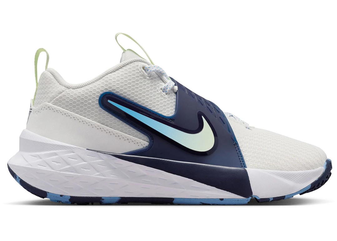 Nike Nike Team Hustle D 12 White Midnight Navy Volt Tint (GS)