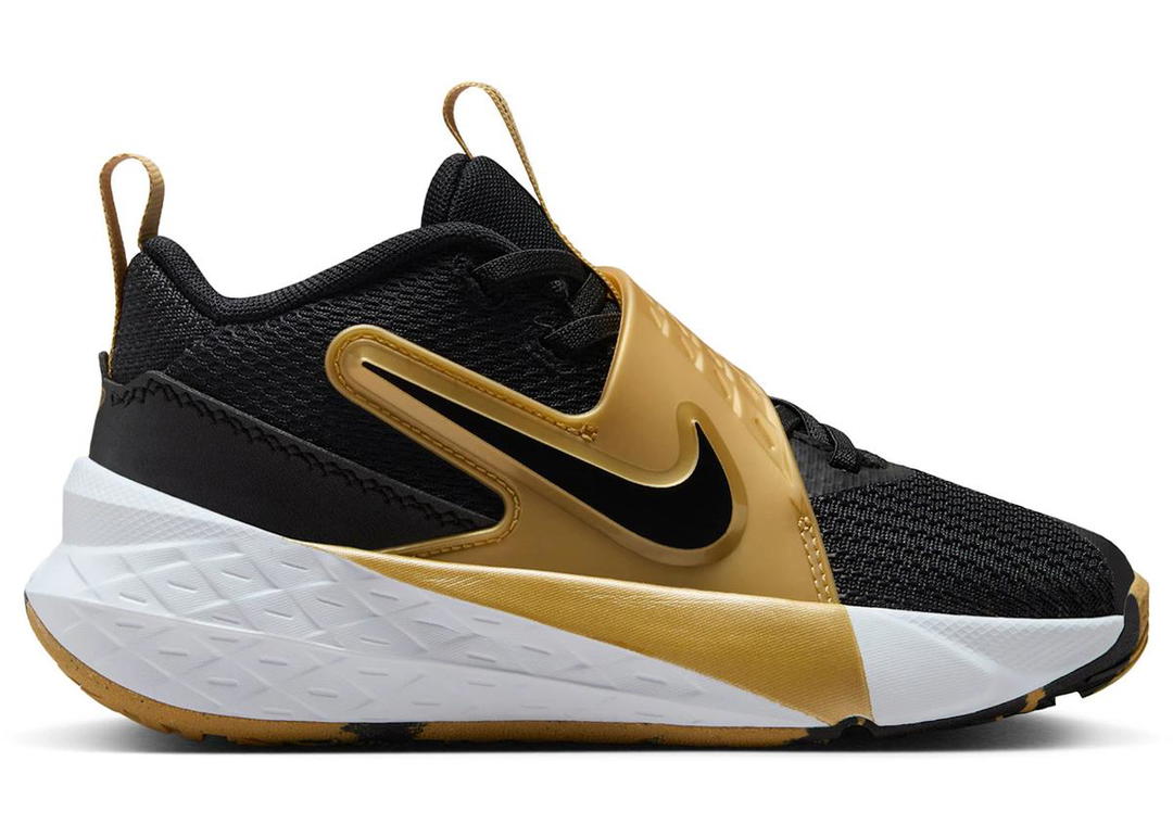 Nike Nike Team Hustle D 12 Black Metallic Gold White (PS)