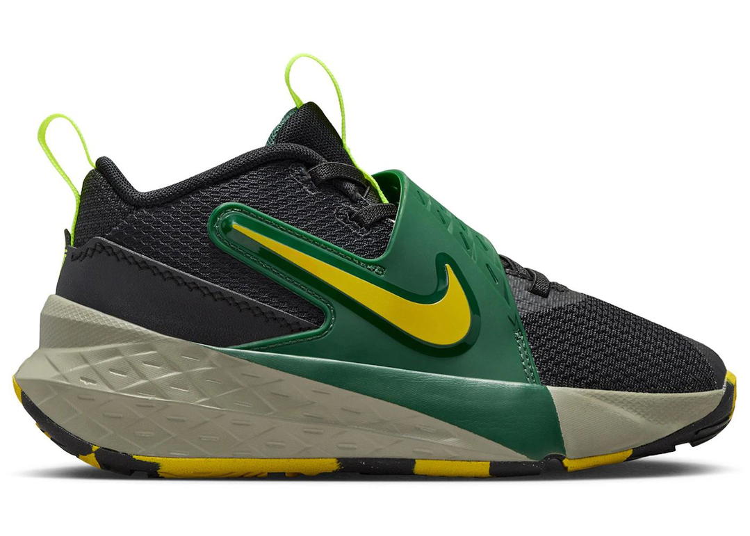 Nike Nike Team Hustle D 12 Black Fir Light Army Bright Citron (PS)