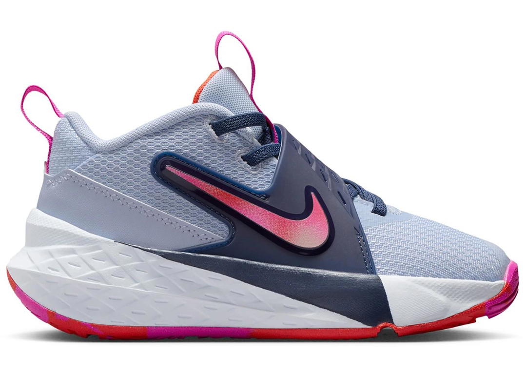 Nike Nike Team Hustle D 12 Ghost Midnight Navy Picante Red Fire Pink (PS)