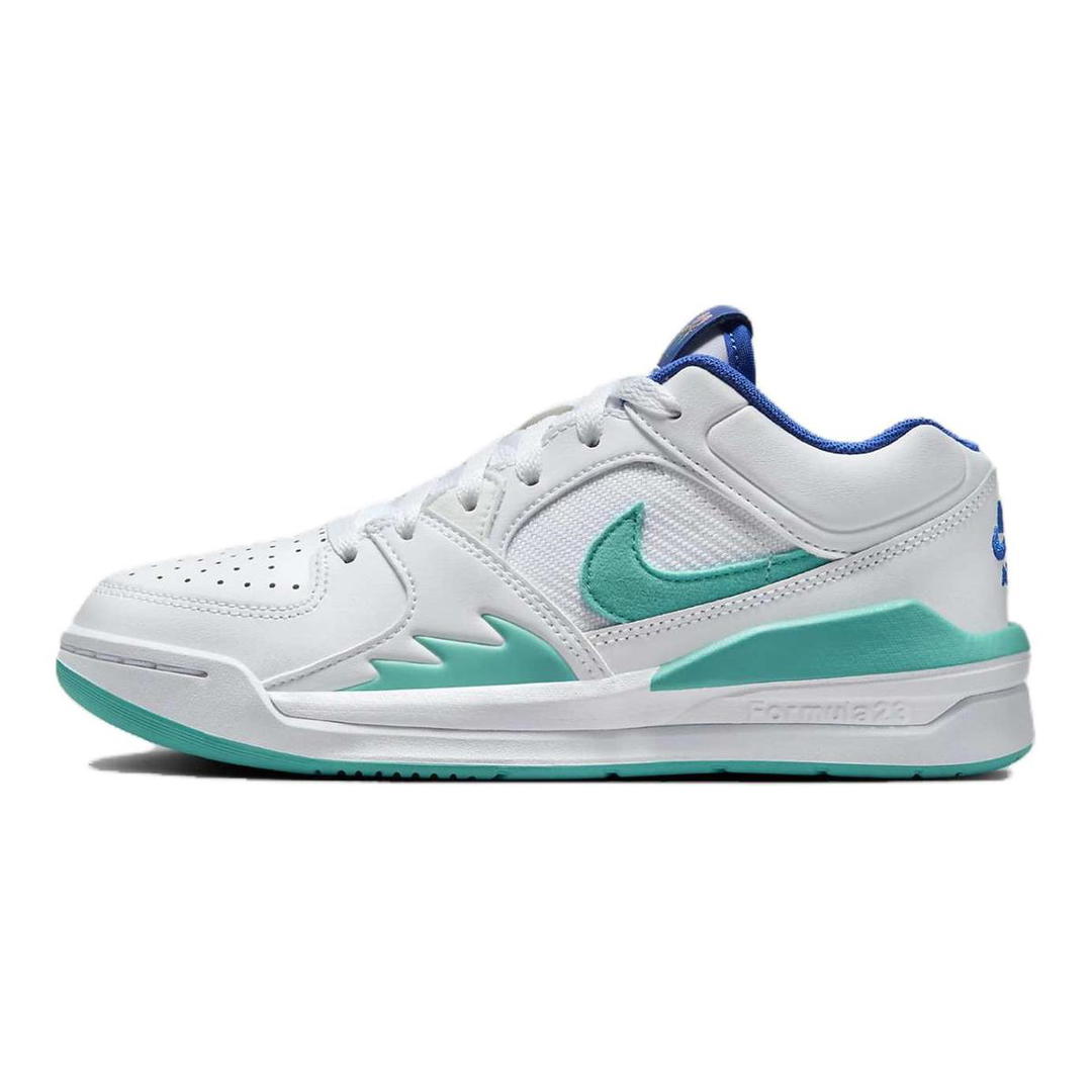 Jordan Jordan Stadium 90 Anti Slip Wear Resistant Low Top Kids' Running Shoes White Green Blue Teenagers