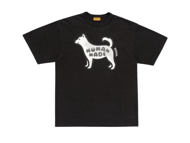 HUMAN MADE HUMAN MADE Animal Graphic T-Shirt Jindo Dog Black Seoul Store Exclusive - view 1