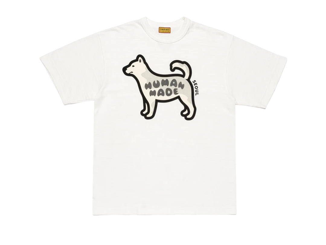 HUMAN MADE HUMAN MADE Animal Graphic T-Shirt Jindo Dog White Seoul Store Exclusive