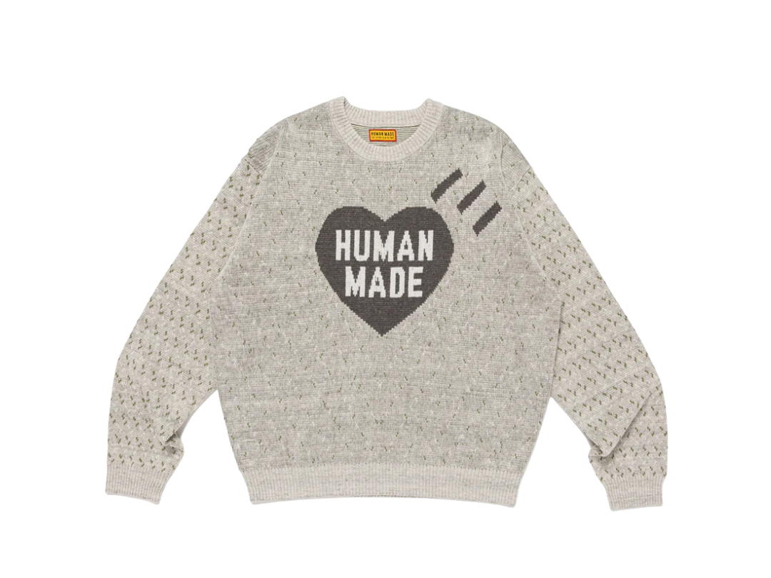 HUMAN MADE HUMAN MADE Heart Knit Sweater Gray