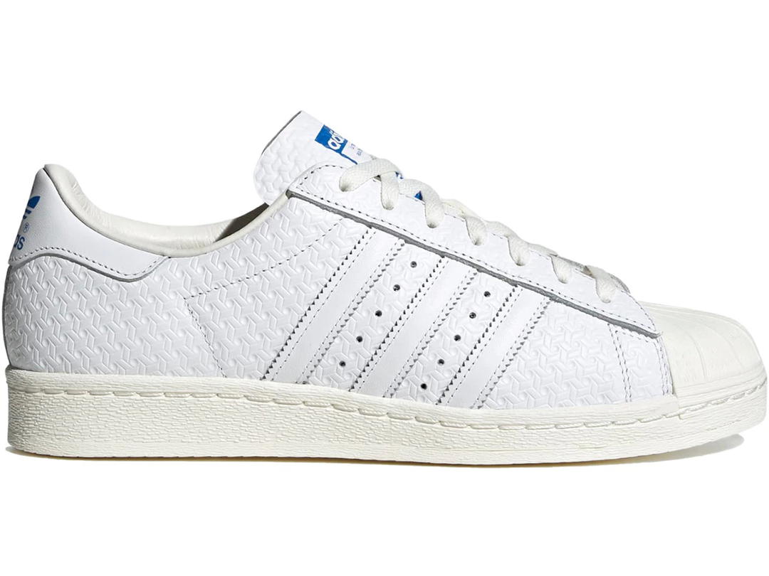 adidas adidas Superstar 82 Debossed Geometric Print White Blue