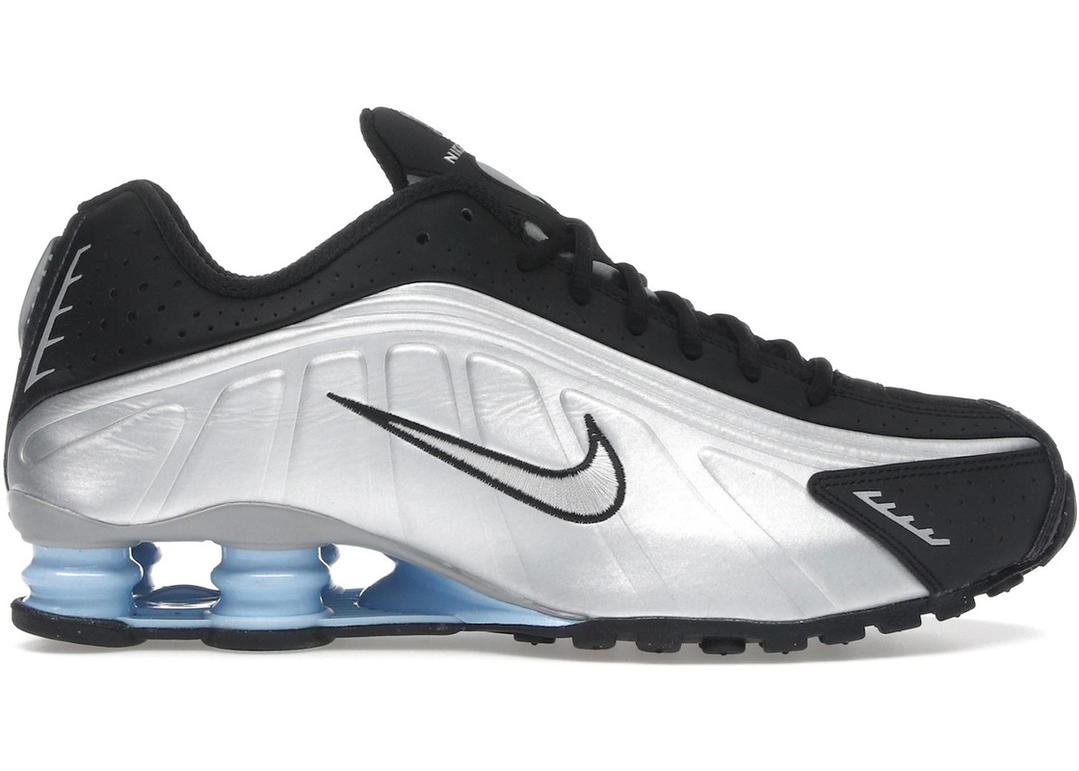Nike Nike Shox R4 Metallic Silver Black Psychic Blue