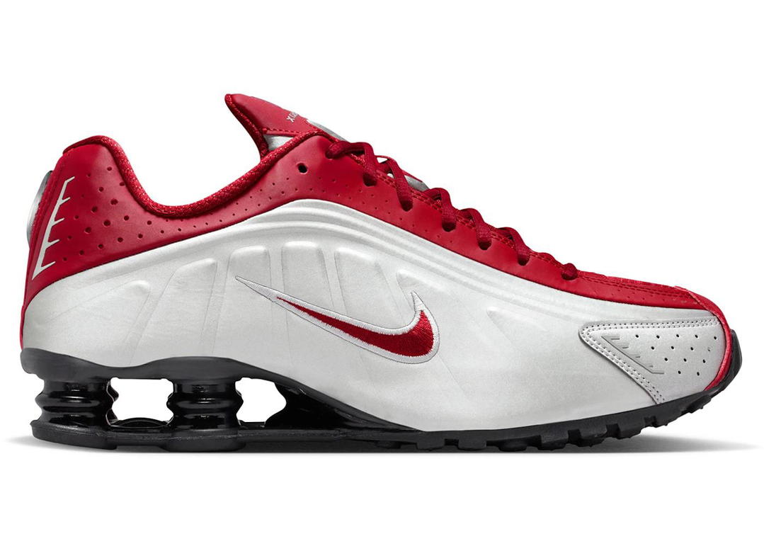 Nike Nike Shox R4 Metallic Silver Black Crimson