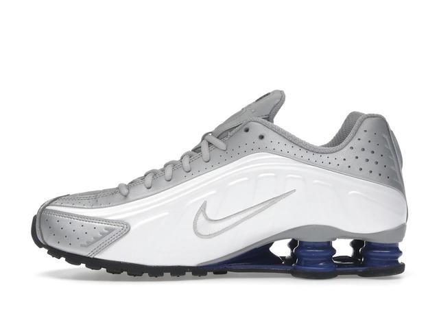 Nike Nike Shox R4 Metallic Silver White Deep Royal Blue - view 3