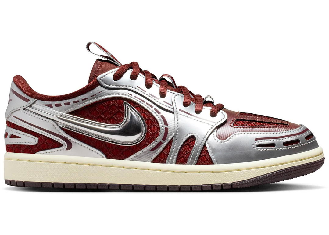 Jordan Jordan 1 Low Method of Make V3 Dark Team Red Metallic Silver (Women's)