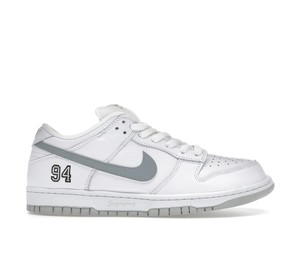 Buy Nike SB Dunk Low Supreme 94 White Metallic Silver at Sasom – Authentic and Ready to Ship