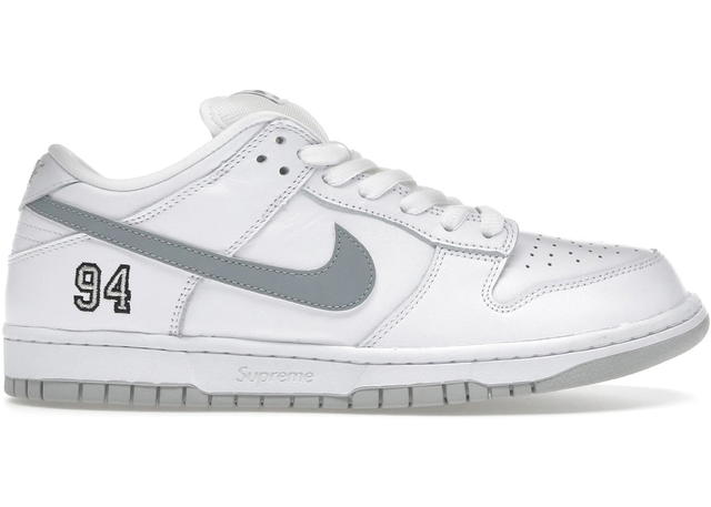 Nike Nike SB Dunk Low Supreme 94 White Metallic Silver - view 1