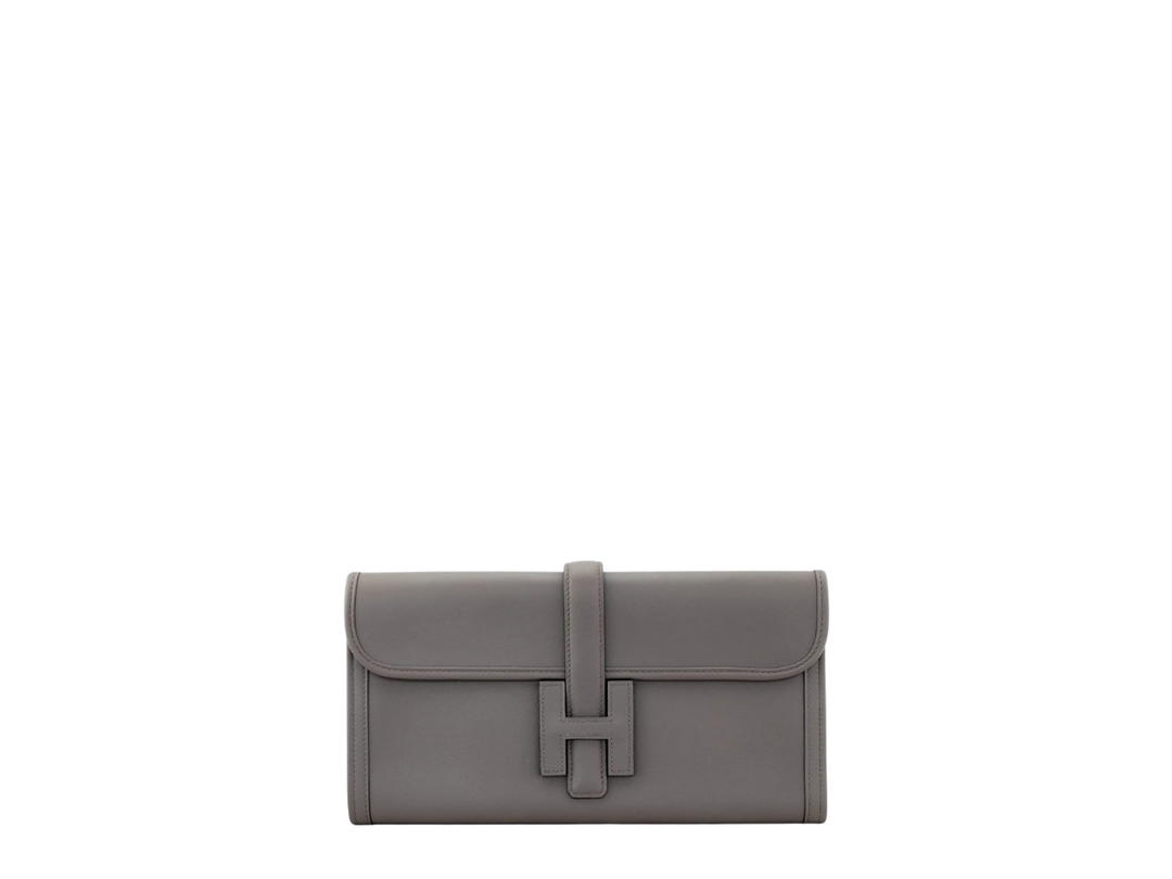 Hermes Hermes Jige Elan 29 Clutch Bag In Gris Swift Calfskin