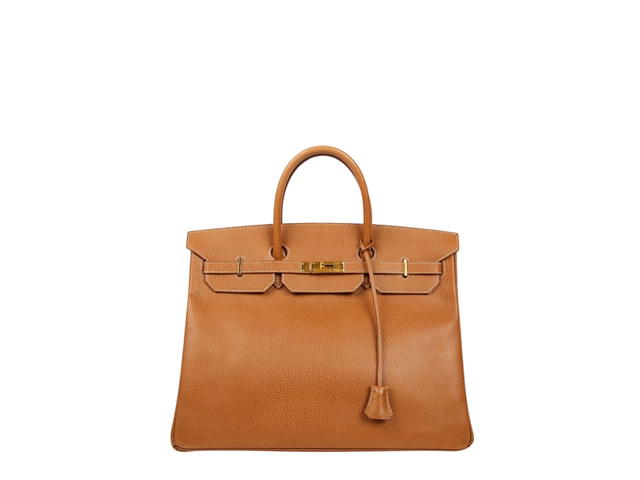 Hermes Hermes Birkin 40 In Gold Grained Leather With Gold Hardware - view 1
